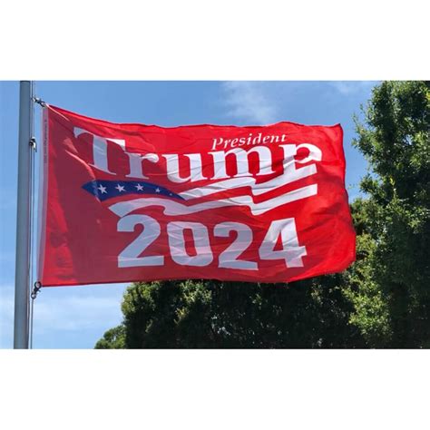 trump 2024 banner flag red 3x5 outdoor flags for sale