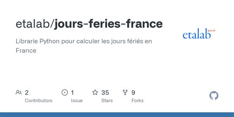 Github Etalabjours Feries France Librarie Python Pour Calculer Les