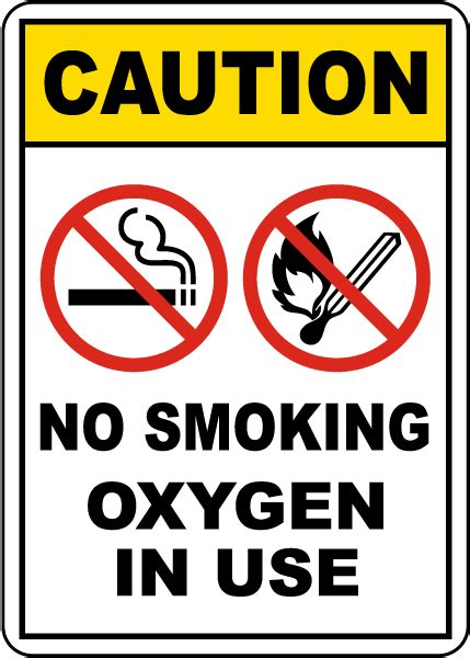 No Smoking Oxygen In Use Svg