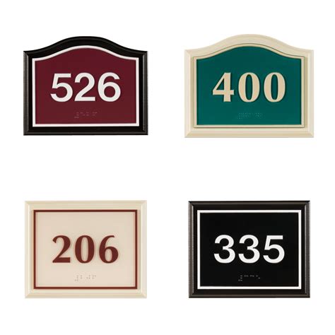 Deluxe Room Number Sign American Hotel Registry 3 Layer Facility 5