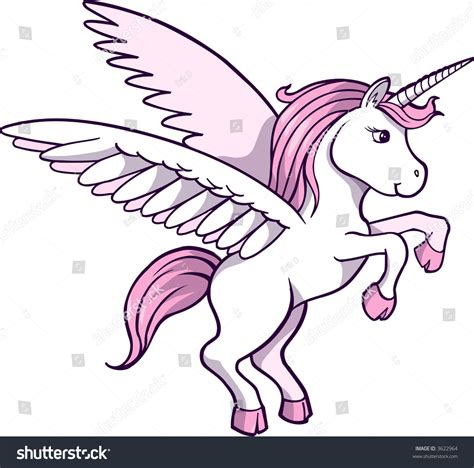 Unicorn Pegasus Vector Illustration Stock Vector 3622964 Shutterstock