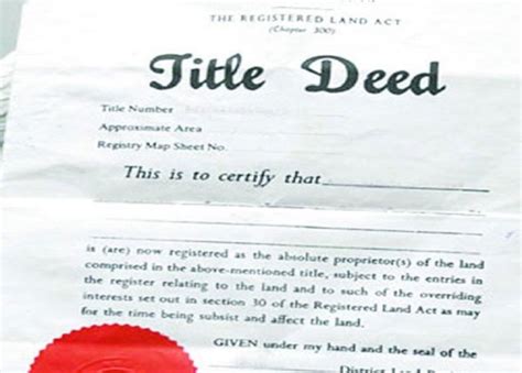 Why Some Kenyans Want Their Title Deeds Kept By The State Mombasa