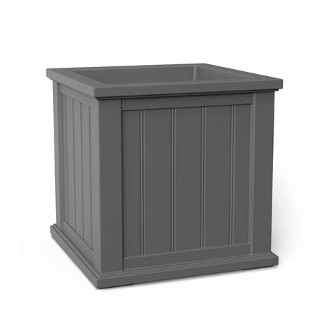 4838 Mayne Cape Cod 20 X 20 Square Patio Planter Graphite Grey Cape