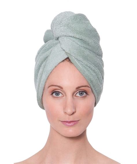 Texere Womens Bamboo Viscose Hair Towel Tya Lily Green U Mothers