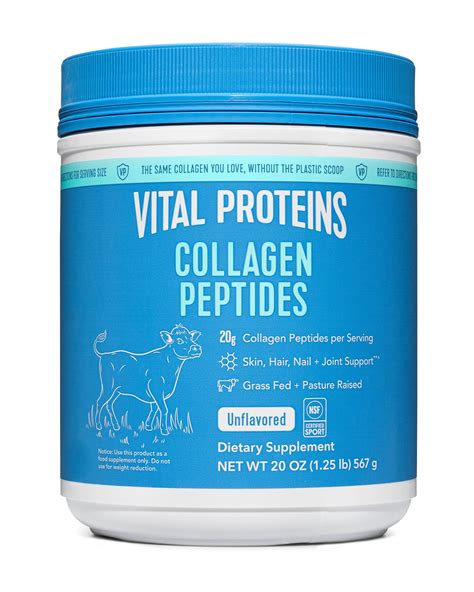 Vital Proteins Collagen Peptides Supplement Powder Unflavored 20 Oz
