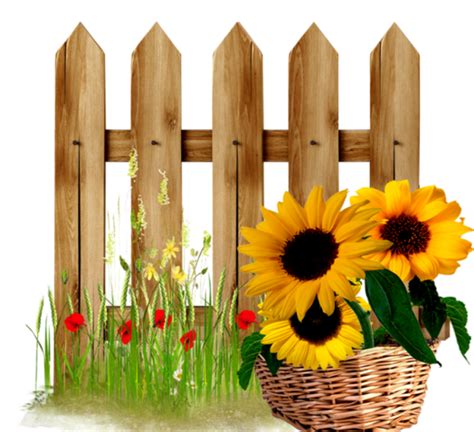 Similar galleries clip art garden clip art flowers clip art. Fence clipart sunflower, Fence sunflower Transparent FREE ...