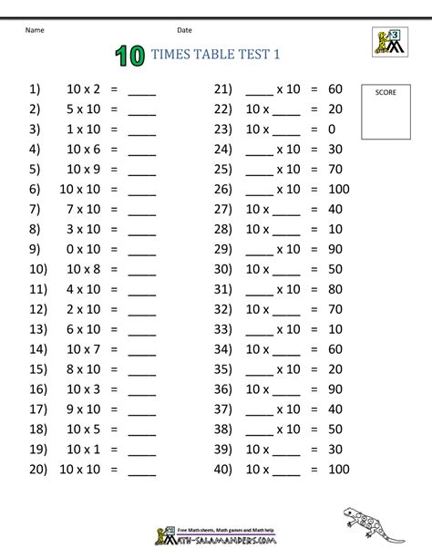 56 Math Worksheets 8 Times Tables Worksheets