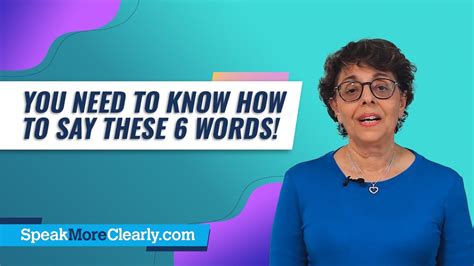 How To Say 6 Common Words With Clear English Pronunciation Youtube
