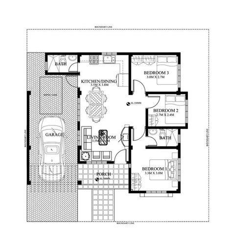 Bungalow House Designs Series Php 2015016 Is A 3 Bedroom Floor Plan