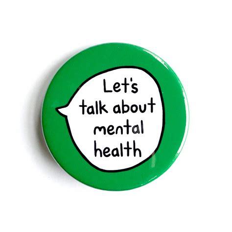 Let S Talk About Mental Health Pin Badge Button Etsy UK