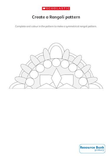 Make A Symmetrical Rangoli Pattern Primary Ks1 And Ks2 Teaching