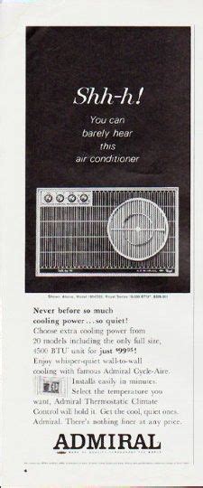 Costway portable air conditioner, 8000 btu air conditioner unit with remote control dehumidifier function window. 1964 Admiral Air Conditioner Vintage Ad "Shh-h!" | Vintage ...