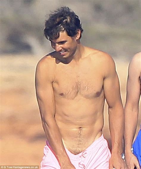 Rafael Nadal Strips Down To Tiny Red Shorts As He Soaks Up The