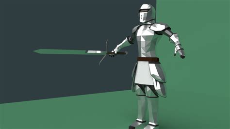Update Just Finished My Very First Ever 3d Model Low Poly Knight