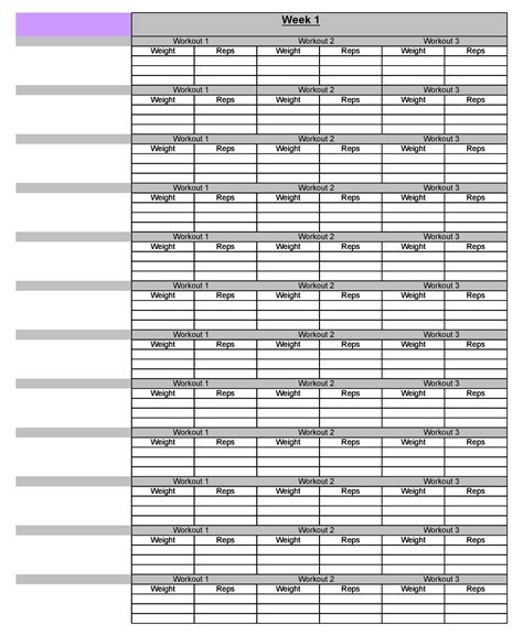 40 Effective Workout Log And Calendar Templates Template Lab