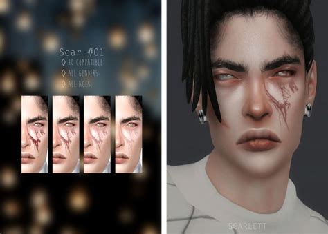 Scar 01 Sims 4 Cc Eyes Sims 4 Tattoos Sims 4 Cc Skin
