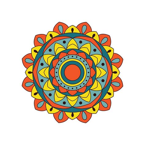 Colorful Bright Bold Mandala Design 1338539 Vector Art At Vecteezy