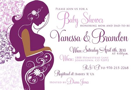 Make the party an unforgettable one. Purple Baby Shower Invitations Background 1 | Baby shower ...