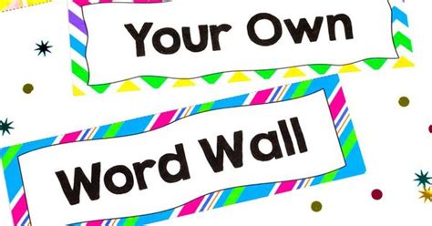 Create Your Own Word Wall Cards (Editable) | Fonts, The o ...