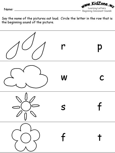 Preschool letters worksheets and printables that help children practice key skills. Beginning Consonants Review Worksheets
