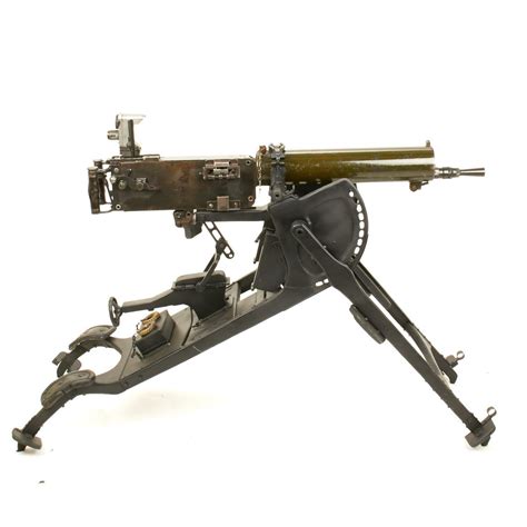 Original German Wwi Maxim Mg 08 Display Gun With Optical Sight On Sled