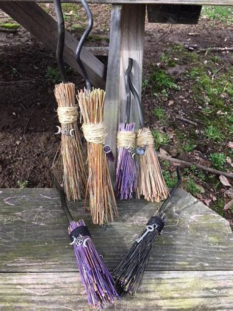 Besom Mini Altar Broom Travel Broom Witch Wiccan Tool 3 Moon Pentagram