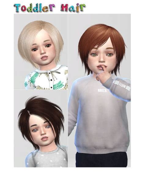 Toddler Hair By Shojoangel Sims 4 Toddler Toddler Hair Sims 4 Cc Kids Clothing