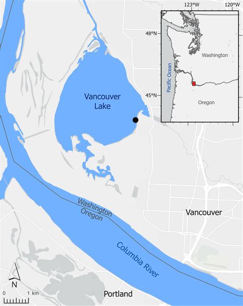 Vancouver Lake Washington Usa And Sampling Location Inset Map