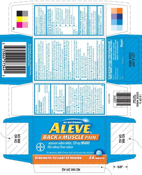 Aleve Back And Muscle Pain Tablet Bayer Healthcare Llc