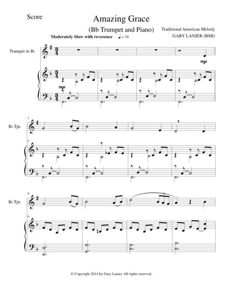 Amazing Grace Trumpet Solo Free Music Sheet Musicsheets Org