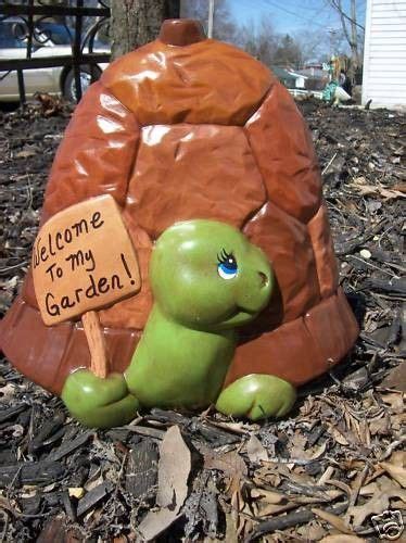 Ceramic Turtle Welcome For Your Garden Ornament Etsy Ceramic Turtle