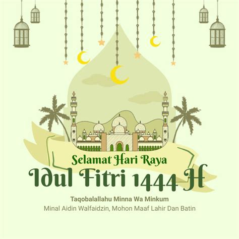 Copy Of Selamat Hari Raya Idul Fitri 1444 H Postermywall
