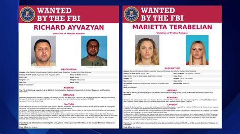 Fbi Offers 20k Reward For Couple Who Went On The Run After Being