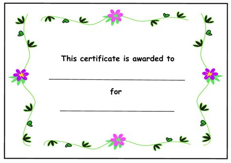 Flower Award Certificate Template Download Printable Pdf Templateroller