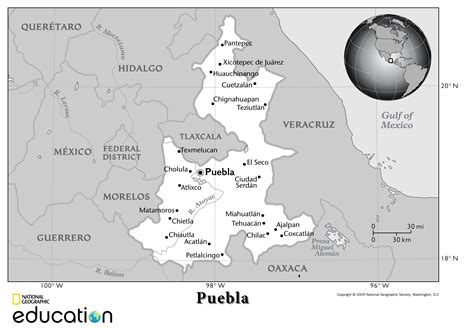 Puebla Mexico Map