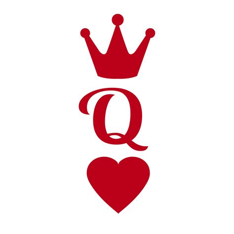 Queen Of Hearts Svg Crown Svg Queen Svg Playing Cards Eps Png Dxf