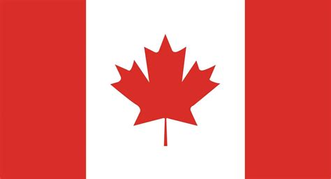 Flag Of Canadaofficial Proportion Dimension And Colors Vector