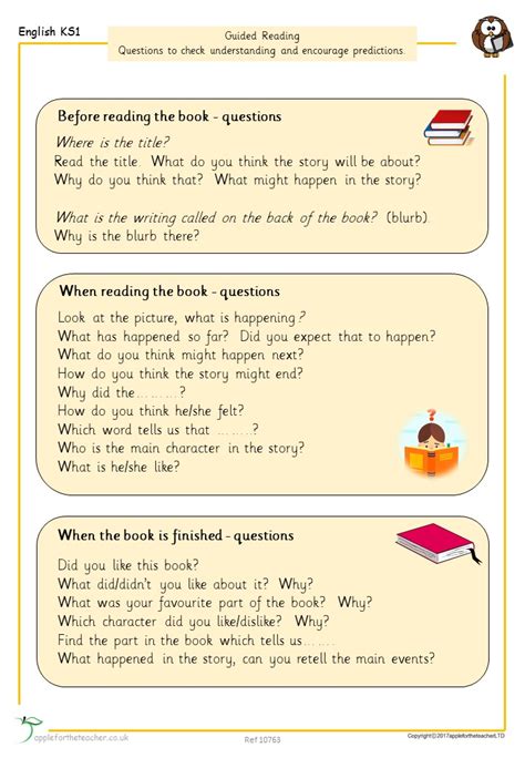Guided Reading Questions Apple For The Teacher Ltd