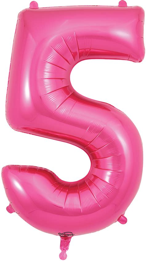 34 Number 1 Pink Oaktree Foil Balloon Bargain Balloons Mylar