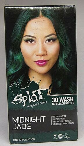 splat midnight jade hair color kit semi permanent no bleach green hair dye ebay