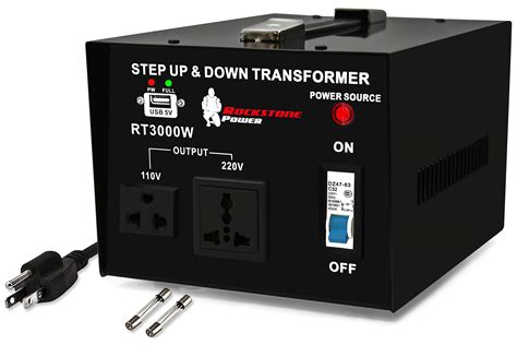 Rockstone Power 3000 Watt Voltage Converter Transformer Heavy Duty