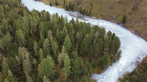 Premium Photo Flowing Forest Mountain River Aerial View Blue Kucherla