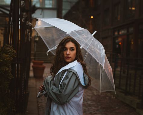 Woman Holding Umbrella Outdoor Photography Model Taylor Benson