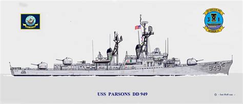 Uss Parsons Dd 949 Print Destroyer Prints