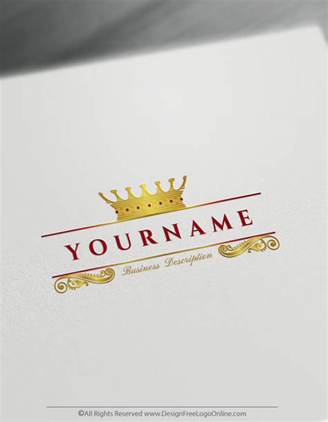 Create A Royalty Logo Free Luxury King Crown Logo Templates