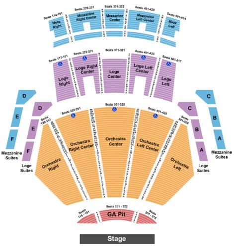 Nokia Theatre Seating Chart