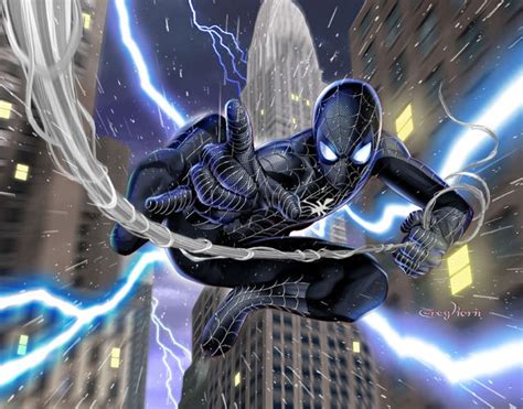 Black Suit Spider Man Funkyrach01 Photo 15338437 Fanpop