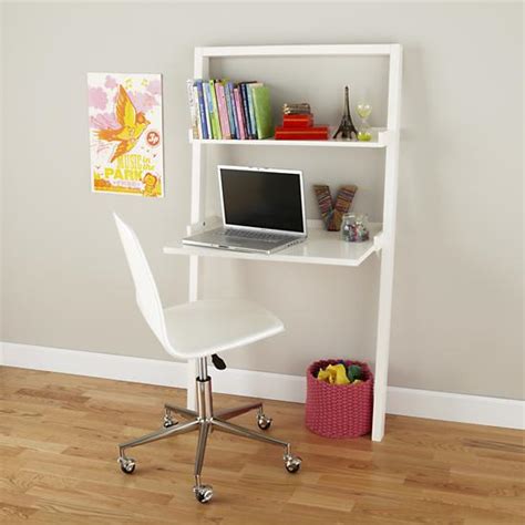 Kids Desk Kids White Leaning Wall Desk The Land Of Nod