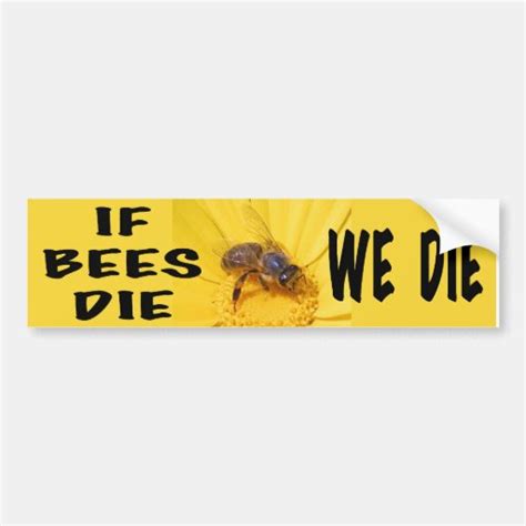 Wenn Bienen Die Die Wir Autoaufkleber Zazzle