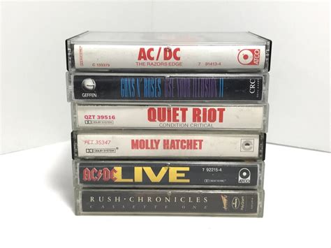 vintage rock cassette tapes 70s 80s 90s hard rock music etsy